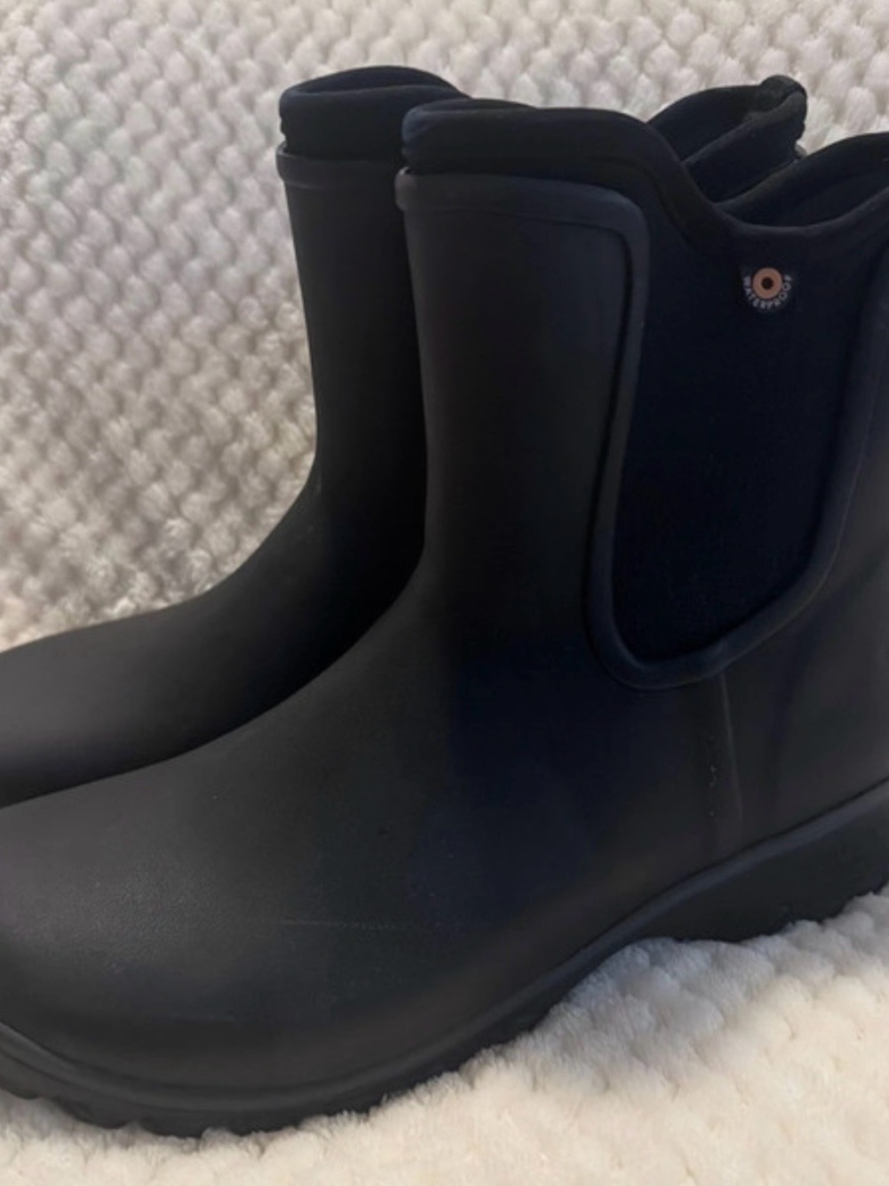Bogs Black Slip-On Waterproof Ankle Boots